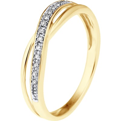 Alliance Cross Diamonds 0,034 Cts Yellow Gold