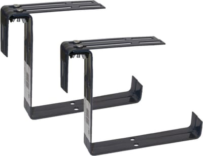 Geli Balkonbeugel - 4x - voor railing t/m 14 cm - antraciet - bloem/plantenbakken ophang beugel