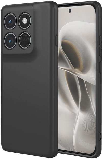 MobyDefend Hoesje - Geschikt voor Motorola Edge 70 Pro - Matte Siliconen Backcover - Zwart
