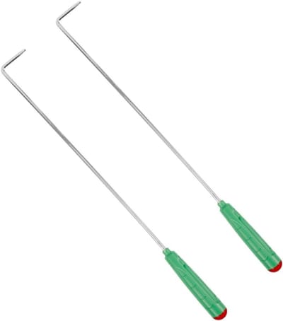 Vuurkorfpookset - Buitengereedschap - Kampvuur Maken - Roestvrij Staal - 43 cm - Zwart