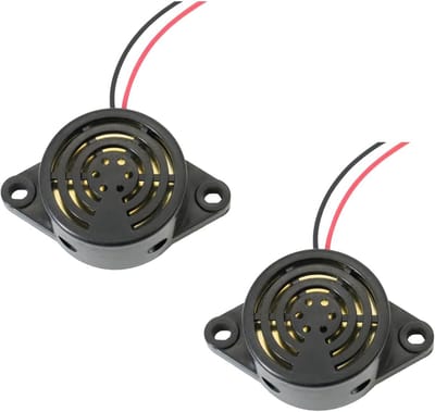 Elektronische Buzzer - Akoestisch Alarm - Industriële Melding - Krachtig 100dB Geluid - 3-24V DC - Zwart
