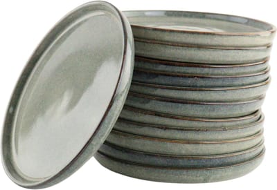 OTIX Ontbijtborden - Bordenset - 12 Persoons - Dessertbord - 21cm - Aardewerk - Gebaksbordjes - BEECH
