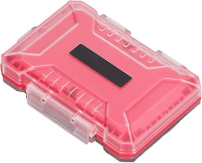 Geheugenkaarthouder - Opslagbox kaarten - Kaarten organiseren - Waterbestendig anti-schok - 12 kaarten 5 sim - Rood