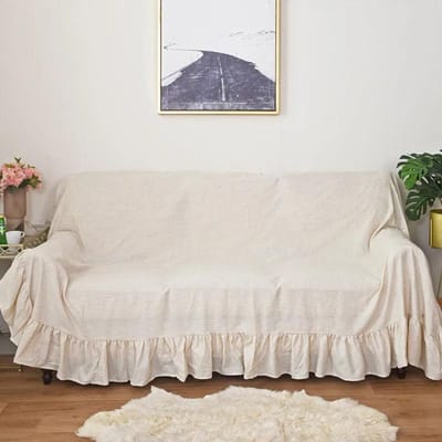 Gekreukelde Katoen Linnen Bankhoes Deken Bank Handdoek Voor Woonkamer Meubilair Decor Wandkleed Bankhoes Voor Banken 180x230CM