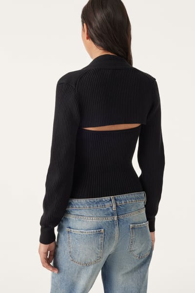 BA&SH Short Cardigan Black Maat: S | Sweaters Outlet | Dames | Zwart
