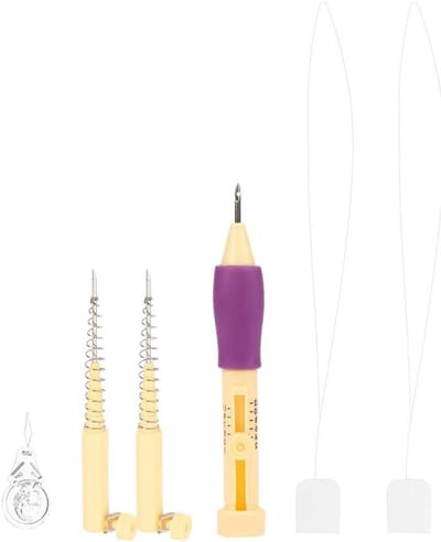 Borduurponspen Set - Doe-het-zelf gereedschap - Textiel personaliseren - Ergonomische grip - 13 cm pen - Diverse kleuren
