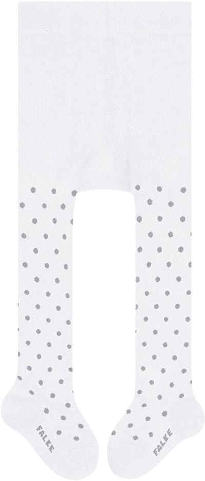 FALKE Little Dot slijtvast huidvriendelijk katoen panty baby wit - maat 62-68