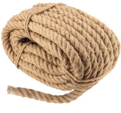 Natuurlijk Jute Henneptouw 18 mm - 20 Meter Dikwandig Touw voor Knutselen, Tuinieren, Bundelen en Decoreren