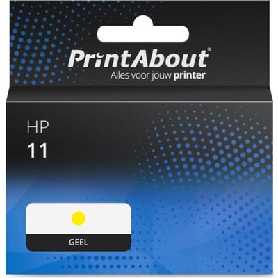 PrintAbout huismerk Inktcartridge 11 (C4838A) Geel Geschikt voor HP