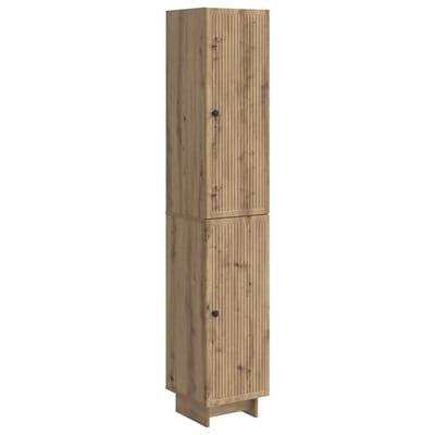 vidaXL - Kast - Set - 2 - st - Artisanaal - eiken - Bewerkt - hout