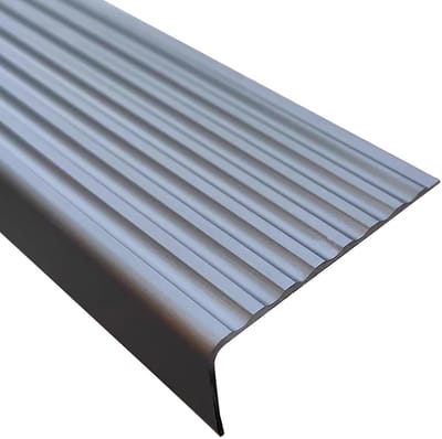 Trapneusprofiel - Trapprofiel Antislip - Trap Veiligheid - Zelfklevend Aluminium - 100x5x2cm - Grijs