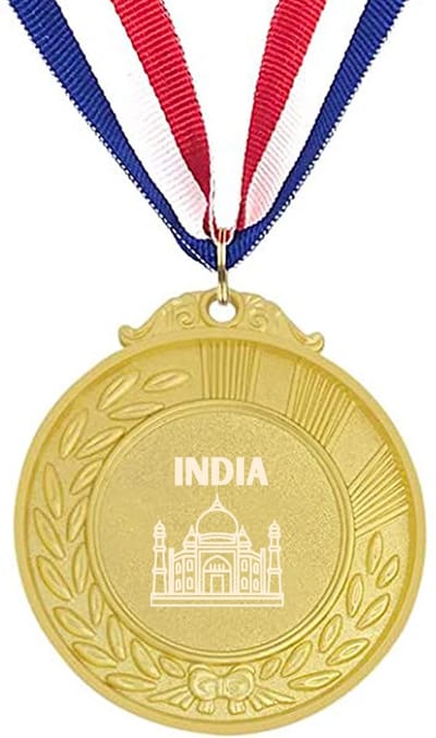 Akyol - india medaille goudkleuring - Piloot - toeristen - india cadeau - beste land - leuk cadeau voor je vriend om te geven