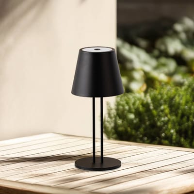 Lindby - Terraslampen- met dimmer - 1licht - Metaal, kunststof - H: 25 cm - zwart - Inclusief lichtbron