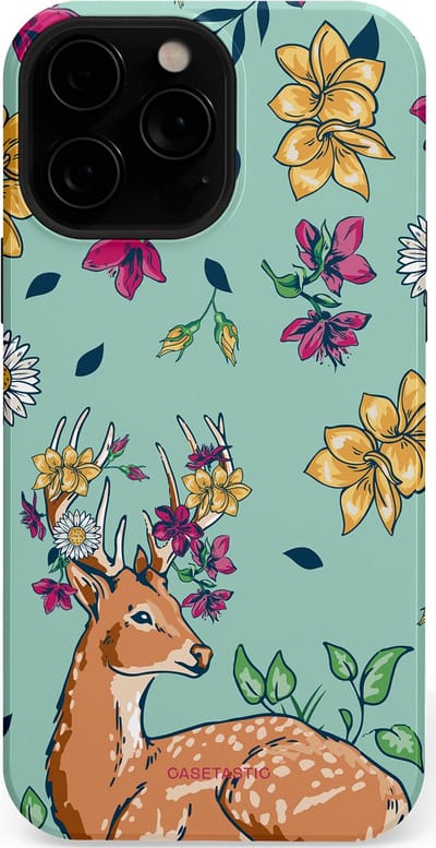 Casetastic Hoesje Geschikt voor Apple iPhone 13 Pro Max Magsafe - Stijlvolle Beschermende Duo-layer Case - Bloemenbronst