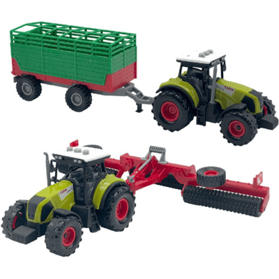 DUTCH FARM SERIE Tractor met Trailer - 1:36 Schaal, Assortiment Modellen met Lichten en Geluid