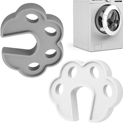 Dailygoods- Deurstoppers Set van 2 - Rubber - Voor Wasmachine/Droger - Optimale Ventilatie - Schokbestendig - Modern Design - Wasmachineaccessoire