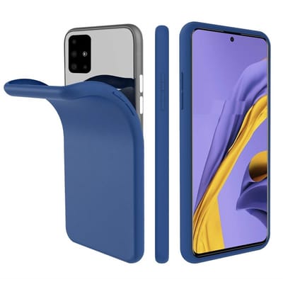 Nano Silicone backcover hoesje Geschikt Voor Samsung Galaxy A71 - Blauw