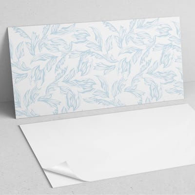 Coloray Wandpanelen Zelfklevend - Delicaat bladpatroon PVC Wandpaneel - 100 cm x 50 cm - Wit Wandbekleding Zelfklevend - 1 stuk - Bloemen en planten Wandpanelen Zelfklevend - Wandpaneel Keuken - Wandpanelen Badkamer