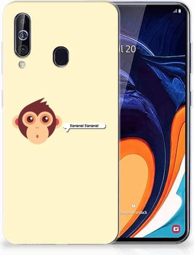 TPU Hoesje voor Samsung Galaxy A60 Telefoonhoesje met Naam Monkey