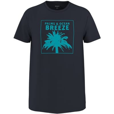 esmara Men Heren T-shirt - 100% katoen (Marineblauw, S)