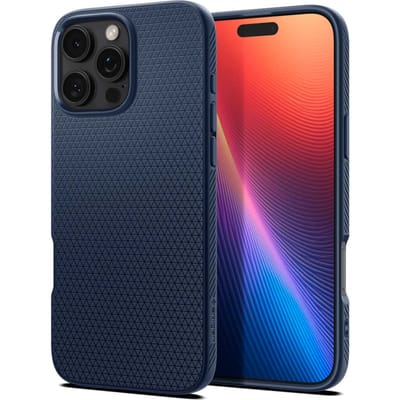 Spigen Liquid Air Hoesje Geschikt voor Apple iPhone 16 Pro - Back Cover Flexibel TPU Blauw