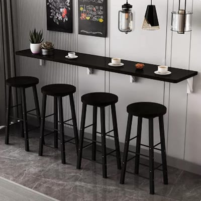 Opvouwbare Wandtafel - Inklapbaar Bureau - Ruimte Besparen - Eenvoudig te Monteren - Smal en Lang - Wit