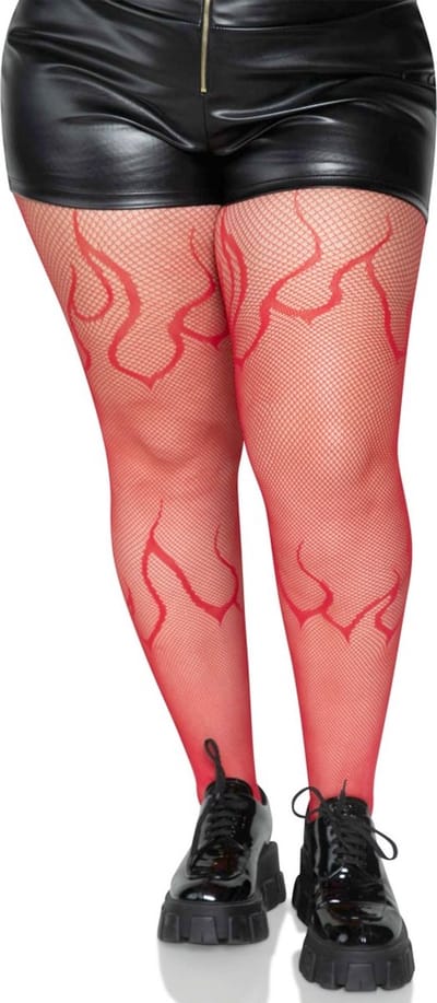 Leg Avenue - Flame Net Panty - Rood
