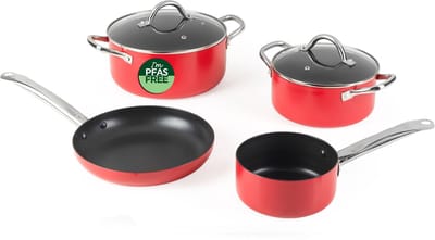 Russell Hobbs Riviera 4-delige pannenset - keramische antiaanbaklaag