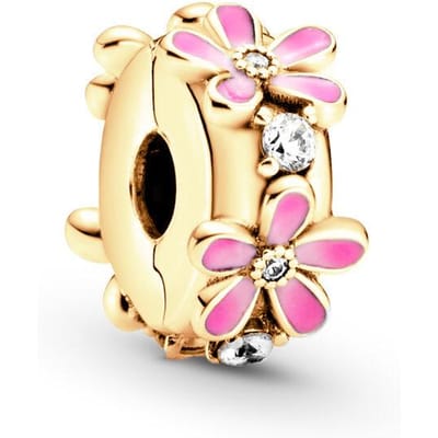 Nieuwe Sprankelende Gouden Poolster Liefdesbrief Oneindigheidsknoop Bloeiende Roos Clip Bedels Kralen Passend op Originele Armband Doe-het-zelf Sieraden Cadeaus beige