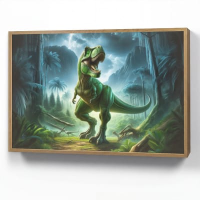 Nachtlampje 90x60 cm - Kinder lamp - Dino - Jongens - Groen - Blauw - T-Rex - Tafellamp kinderkamer draadloos - Slaapkamer lampje - Bedlamp kinderen - Kinderlampje - Wandlamp babykamer - Nachtlampjes