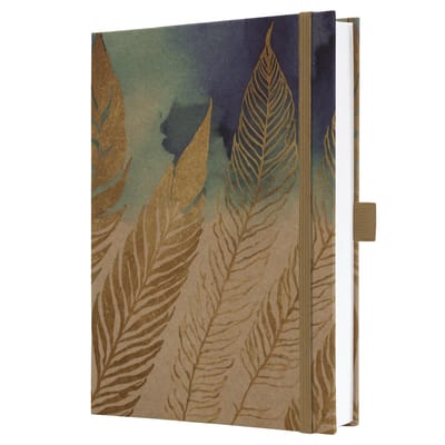 Sigel Jolie notitieboek - A5 - kraft - Pure Feathers - met lijn - SI-JN859