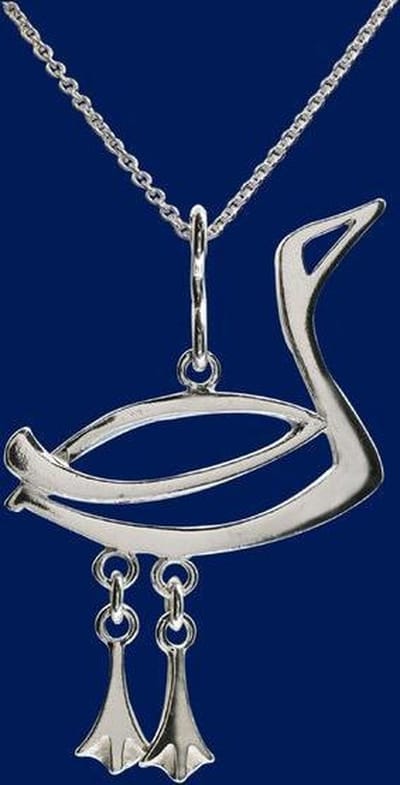 AuBor ®. Hanger. Zilver. De ijsduiker.