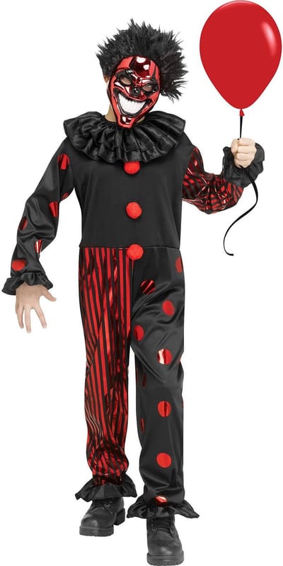 Glanzend Horrorclown Kostuum voor Kinderen
