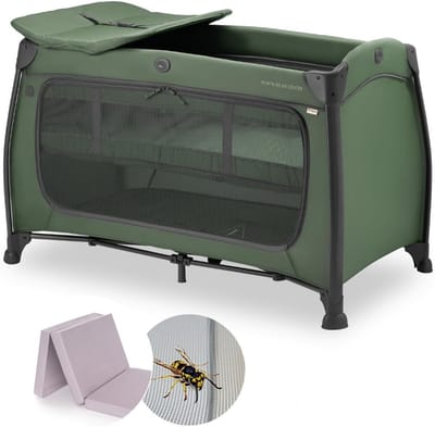 Comfortabel Babyreisbed met Insectenbescherming en Aankleedkussen - Ideaal voor Thuis en Onderweg