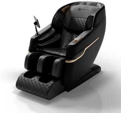 Massagestoel NAXOS - Volledige lichaamsmassagefunctie - Airbagmassagetechnologie - Zwart