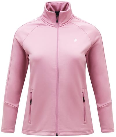 Peak Performance Rider Fleece Met Volledige Rits Roze M Vrouw