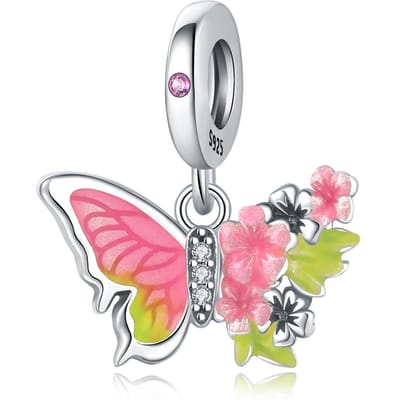 Charms Papillons Fins en Cuivre Véritable Convient aux Bracelets Authentiques Magnifiques Perles à Faire Soi-même Bijoux pour Femmes Beaux Accessoires Cadeaux