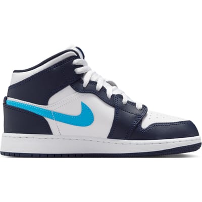 Jordan Aj1 Mid Kindersneakers - Zwart - Maat 38.5 - Mesh/Synthetisch