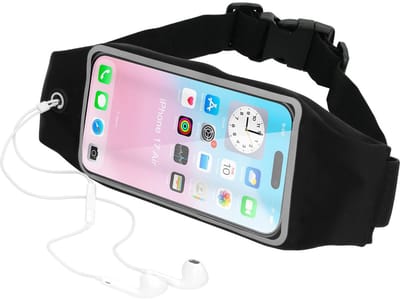 Mobiparts Comfort Fit Sport Belt geschikt voor Apple iPhone Air - Zwart
