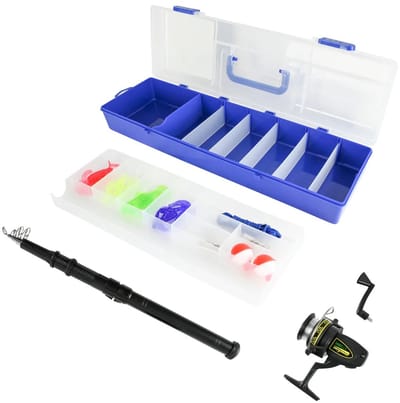 Vishengel - visspullen - vishengel set - 48-delig - inclusief koffer