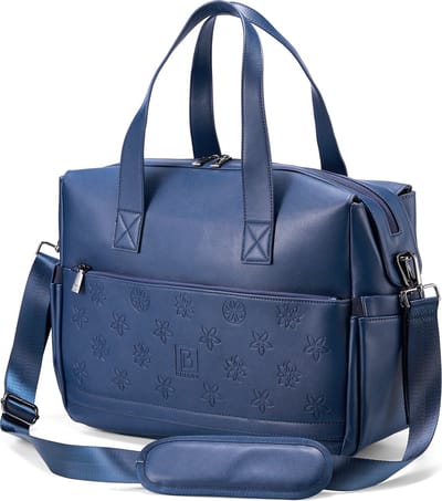 Brisby Venezia Slijtvaste Weekendtas - Schoudertas - Reistas - Handbagage - incl. ophanghaken - PU Leer - Blauw