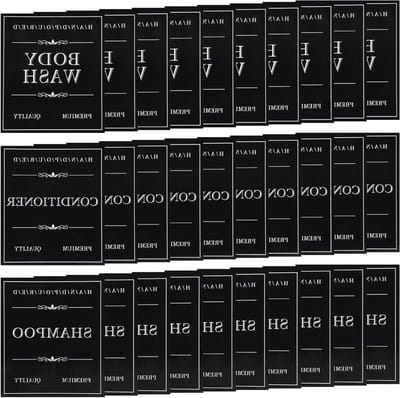 30 Waterdichte Labels voor Shampoo en Douchespullen - Etiketten voor Flessen en Seifenspender Set voor Badkamer en Pumpflessen