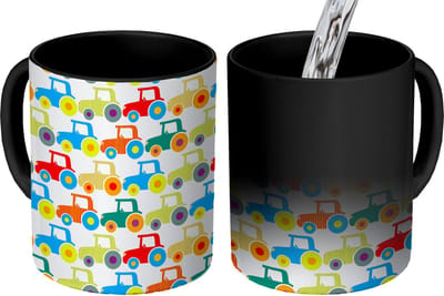 Magische Mok - Foto op Warmte Mokken - Koffiemok - Patronen - Trekker - Kleuren - Jongetje - Jongens - Kinderen - Kids - Magic Mok - Beker - 350 ML - Theemok