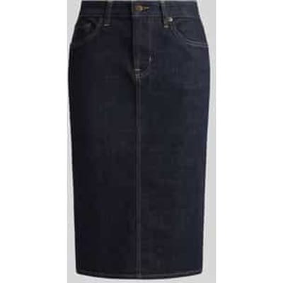 tapered fit jeansrok van katoenmix