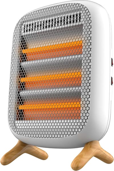 Infrarood Warmtestraler - Elektrische Kachel - Snelle Verwarming - 3 Warmtestanden - 1200 Watt - Wit