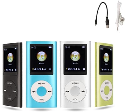 Dailygoody - MP3-muziekspeler - Draagbare muziekspeler - Slank design - Zilver - Ondersteunt diverse audioformaten - Ideaal voor onderweg - Lange batt...
