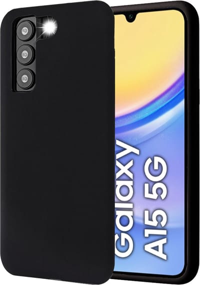 Hoesje geschikt voor Samsung Galaxy A15 - Mat Back Case Zwart
