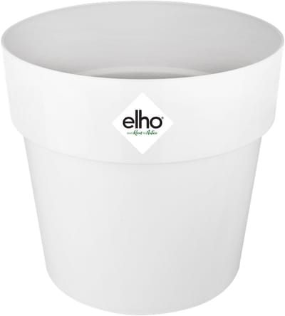 Elho B.for Original Rond 18 - Bloempot voor Binnen - 100% Gerecycled Plastic - Ø 18.0 x H 16.5 cm - Wit