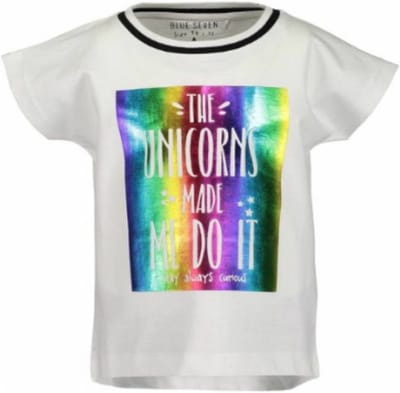 Shirt unicorn wit maat 104