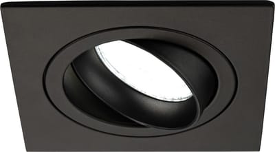 Ledvion - 1X LED Inbouwspot Sevilla - Dimbaar - 3W - 6500K - Ø92 mm - Zwart